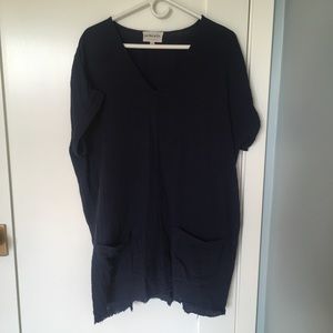 Podolls Ocean dress - indigo cotton gauze